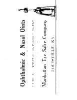 Opthalmic & Nasal Oints 1914