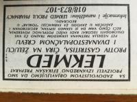 1998 Vecernje Novosti Lekmed Medication