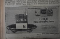 1981 Times of India Gold Cigarettes