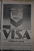 1981 Times of India Visa Filter Kings Cigarettes
