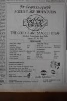 1992 Times of India Gold Flake Sangeet Utsav Cigarettes