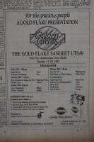 1992 Times of India Gold Flake Sangeet Utsav Cigarettes