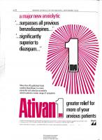 1973 British Journal of Psychiatry Ativan